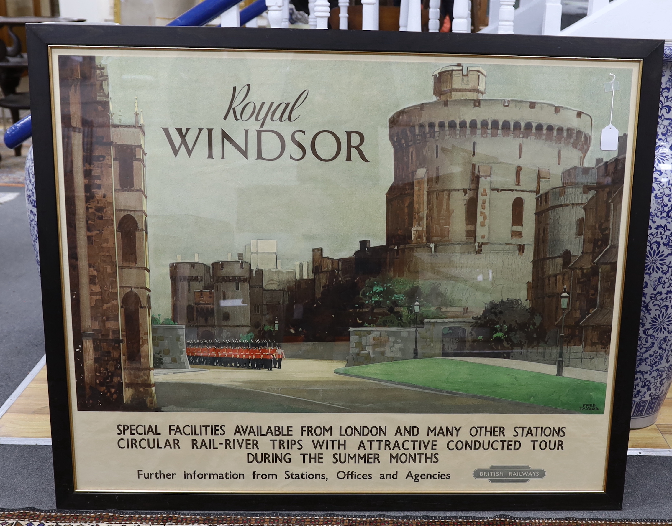 A framed British Railways (SR) original poster by Fred Taylor, 'Royal Windsor', printed for British Railways by Waterlows, 99.5 x 124.5cm